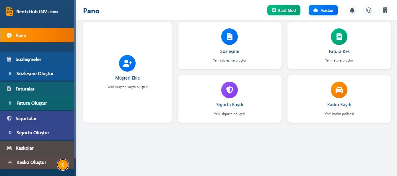 RentxHub INV Dashboard